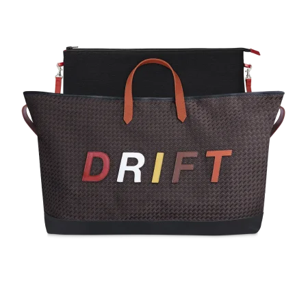 Sac cabas et sa housse ordinateur amovible CARMEN - Motif Rouge, blanc, jaune, marron, orange