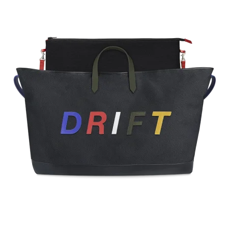 Sac cabas et sa housse ordinateur amovible CARMEN - Motif Bleu, Rouge, Blanc, Kaki, Jaune