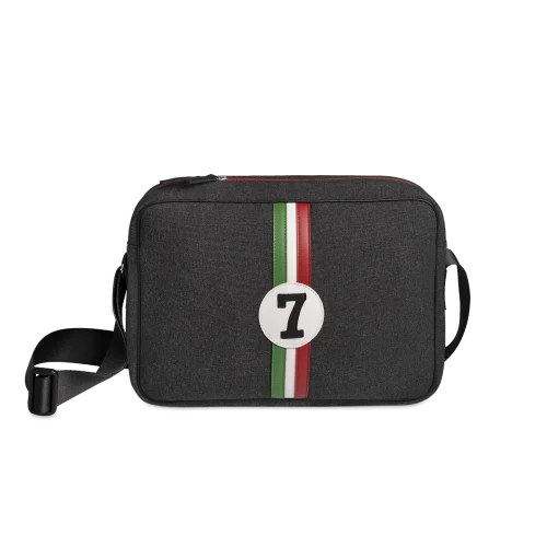 Sac ordinateur CARLOS - Motif Numéro 7, Vert, Blanc & Rouge