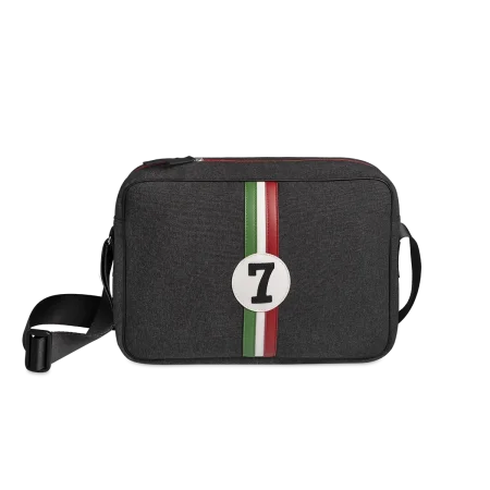 Sac ordinateur CARLOS - Motif Numéro 7, Vert, Blanc & Rouge