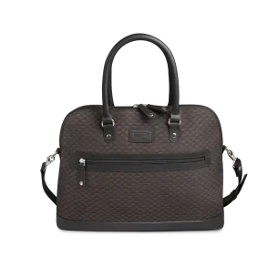 Sac ordinateur Simona - Motif Noir, Marron & Kaki 2