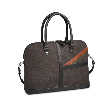 Sac ordinateur Simona - Motif Noir, Marron & Kaki