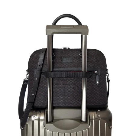 Sac ordinateur Simona - Motif Noir, Marron & Kaki