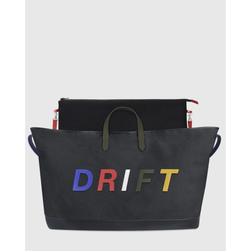 Sac cabas et sa housse ordinateur amovible CARMEN - Motif Bleu, Rouge, Blanc, Kaki, Jaune