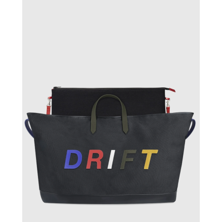 Sac cabas et sa housse ordinateur amovible CARMEN - Motif Bleu, Rouge, Blanc, Kaki, Jaune