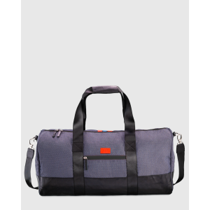 Sac de voyage toile bleu et cuir orange style rétro Riccardo - E2R 2