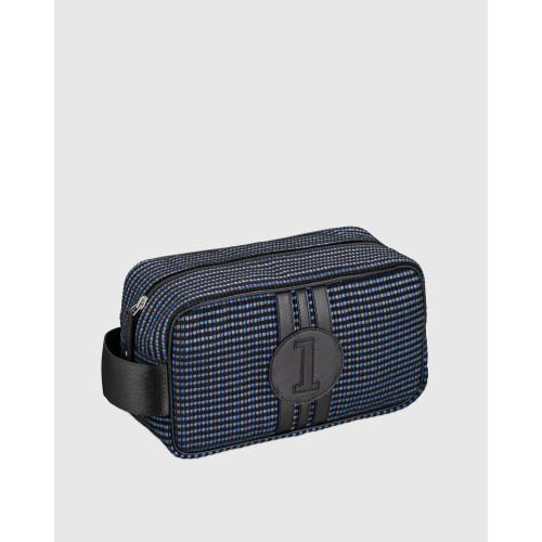 Trousse de toilette homme voyage tissu noir bleu gris Bobby - E2R