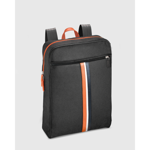 Sac à dos homme tissu déperlant noir cuir argile blanc bleu Harry - E2R