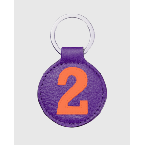 Porte clés cuir femme luxe mango et violet original - E2R 2