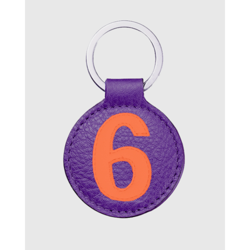 Porte clés cuir femme luxe mango et violet original - E2R