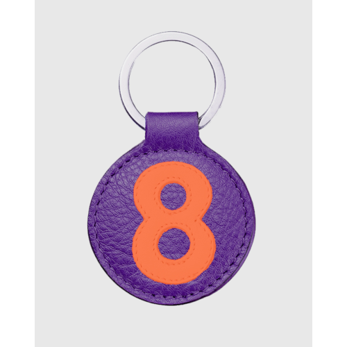 Porte clés cuir femme luxe mango et violet original - E2R