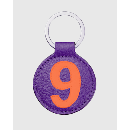 Porte clés cuir femme luxe mango et violet original - E2R