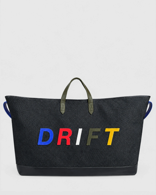 Sac cabas motif bleu rouge blanc kaki jaune