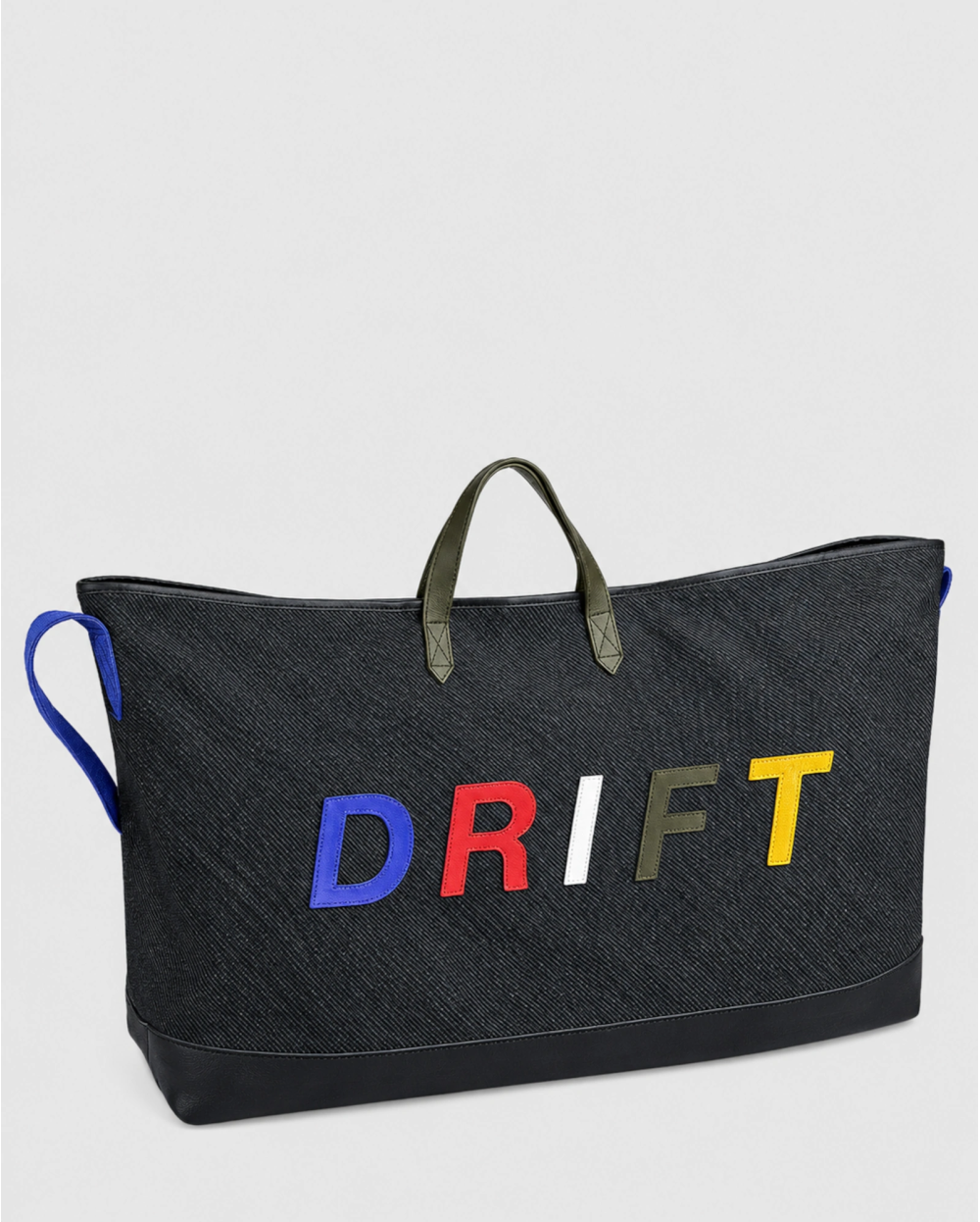 sac cabas et sa housse ordinateur amovible motif Bleu Rouge Blanc Kaki Jaune
