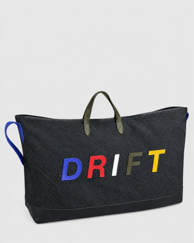 sac cabas et sa housse ordinateur amovible motif Bleu Rouge Blanc Kaki Jaune