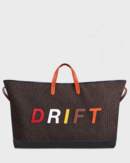 Sac cabas et sa housse ordinateur amovible CARMEN - Motif Rouge, blanc, jaune, marron, orange