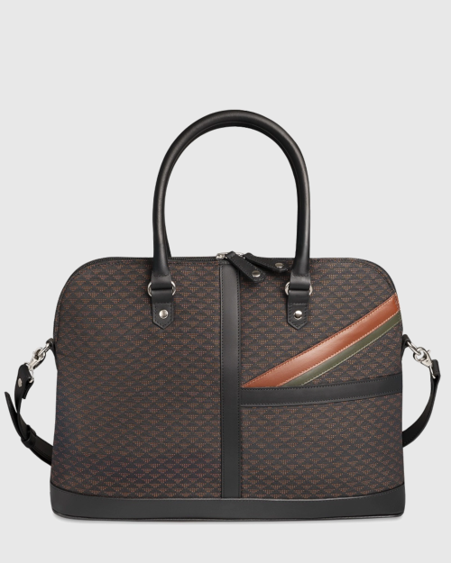 Sac-ordinateur-élégant-aux-motifs-noir-marron-et-kaki
