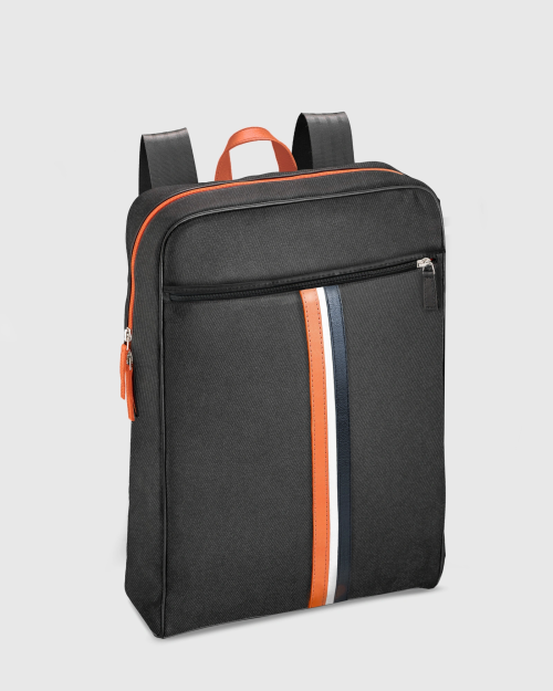 Sac à dos homme tissu déperlant noir cuir argile blanc bleu Harry - E2R