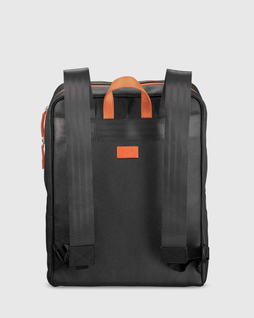 Sac à dos homme tissu déperlant noir cuir argile blanc bleu Harry - E2R 2