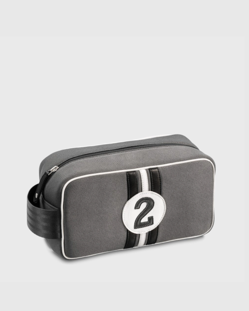 Trousse de toilette homme voyage originale en tissu gris Bobby - E2R