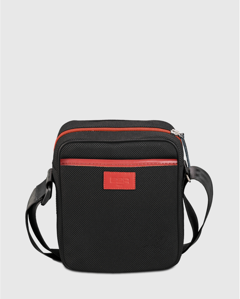Sac bandoulière homme noir rétro italien durable Rino - E2R
