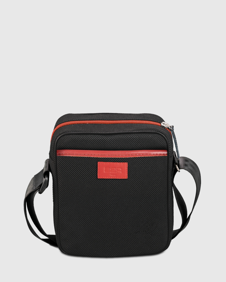 Sac bandoulière homme noir rétro italien durable Rino - E2R