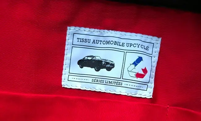 Sacoche macbook homme ypcycl&eacute; tissu automobile